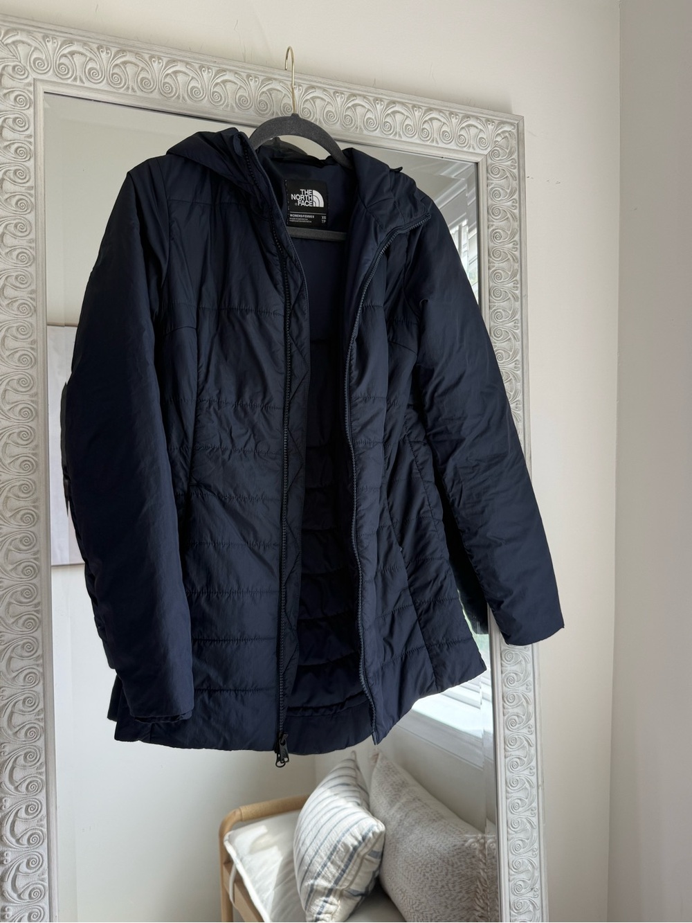 The North Face Navy Tamburello Puffer Parka Jacket